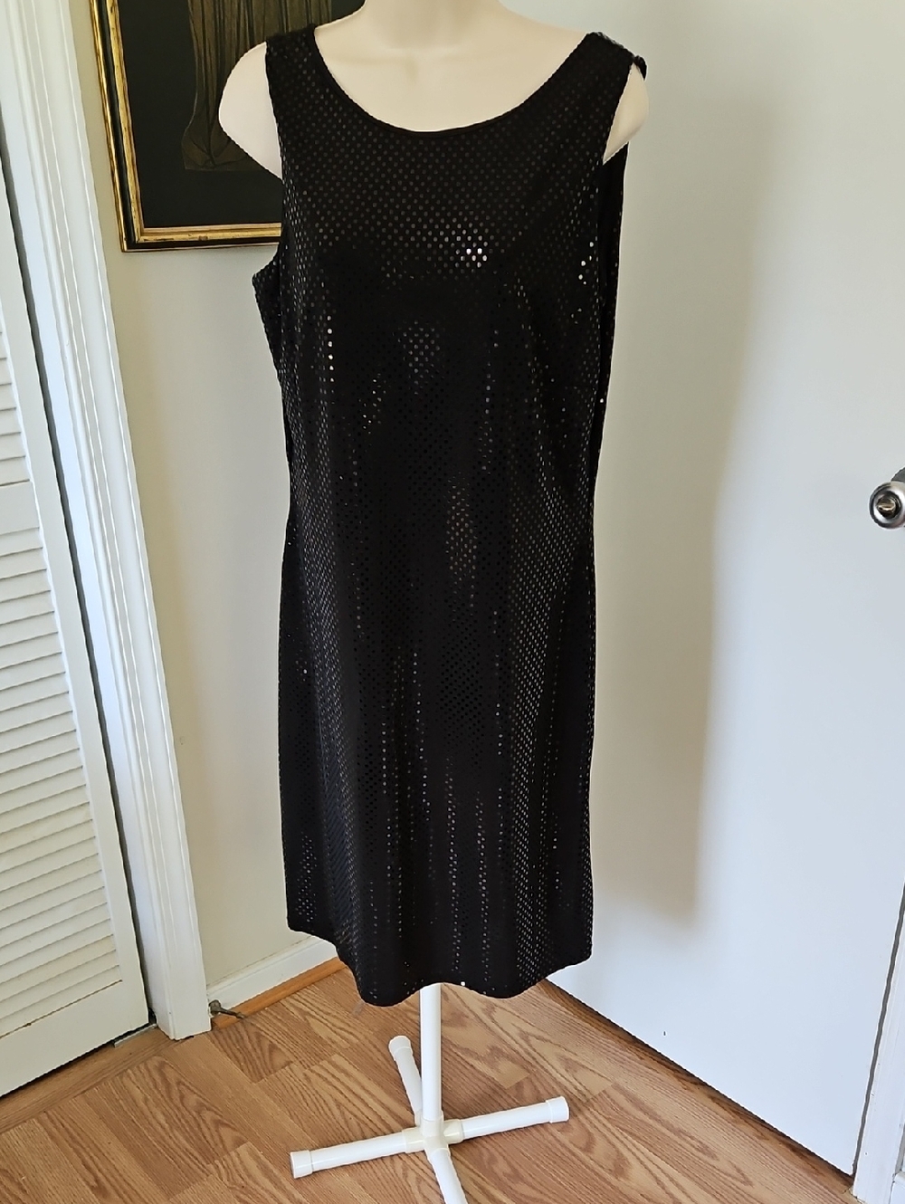 Vintage Giorgio Fiorlini Sequin Black Dress Size 10 Taiwan